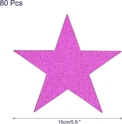 MECCANIXITY Glitters Star Cutouts Paper Five Star Confetti Cutouts for Birthday Party Classroom Wedding Bulletin Board Wall Decorations 5.3 Inches,(Dark Blue) Pack of 50 in Kuwait