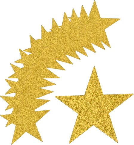 MECCANIXITY Glitters Star Cutouts Paper Five Star Confetti Cutouts for Birthday Party Classroom Wedding Bulletin Board Wall Decorations 5.3 Inches,(Dark Blue) Pack of 50 in Kuwait