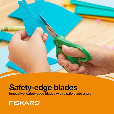 Fiskars 5" Pointed-Tip Scissors for Kids Ages 4-7, Scissors for School or Crafting, Back to School Supplies, Turquoise in Saudi Arabia