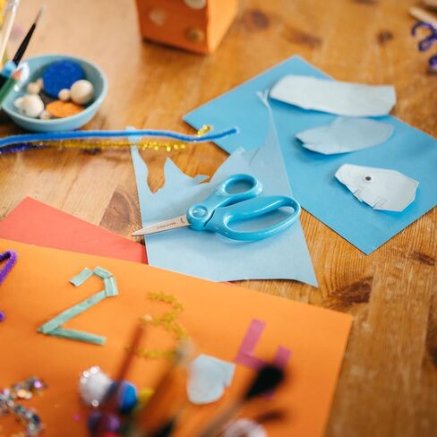 Fiskars 5" Pointed-Tip Scissors for Kids Ages 4-7, Scissors for School or Crafting, Back to School Supplies, Turquoise in Saudi Arabia