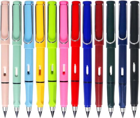 12Pack Forever Pencils for Kids Writing, Infinity Pencil Cute Inkless Everlasting Pencil with Eraser for Sketching (Black) in Kuwait
