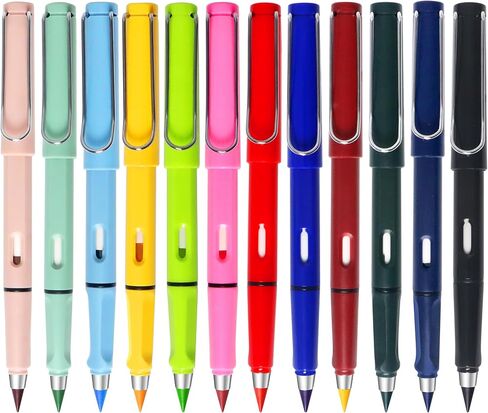 12Pack Forever Pencils for Kids Writing, Infinity Pencil Cute Inkless Everlasting Pencil with Eraser for Sketching (Black) in Kuwait