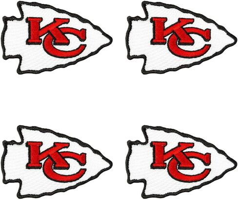 4Pcs Iron On Patches for Chiefs Clothing Sew On Embroidered Patch DIY Applique for Jeans, Jackets, Hats in Saudi Arabia