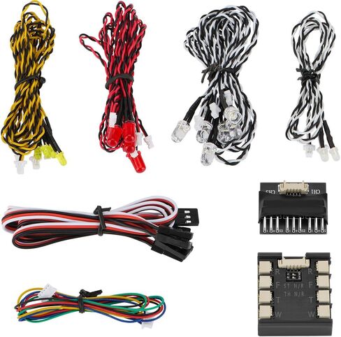 مجموعة إضاءة GLOBACT 16 LED RC أضواء سيارة RC إشارات الانعطاف / فلاشات مزدوجة / أضواء عكسية / أضواء الفرامل / أضواء الضباب لـ Traxxas محوري HPI HSP Redcat Arrma RC4WD 1/8 1/10 1/12 RC سيارة شاحنة زاحفة in Kuwait