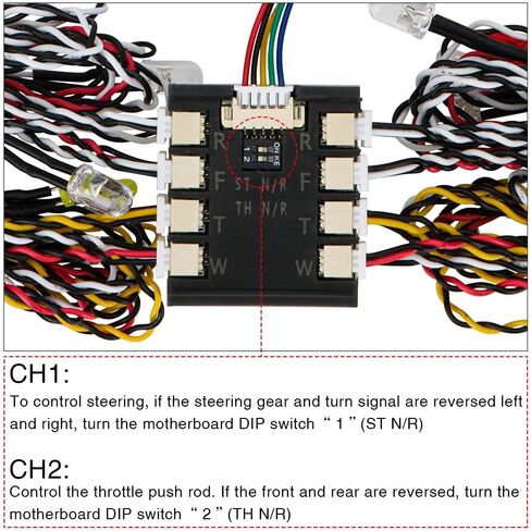 مجموعة إضاءة GLOBACT 16 LED RC أضواء سيارة RC إشارات الانعطاف / فلاشات مزدوجة / أضواء عكسية / أضواء الفرامل / أضواء الضباب لـ Traxxas محوري HPI HSP Redcat Arrma RC4WD 1/8 1/10 1/12 RC سيارة شاحنة زاحفة in Kuwait