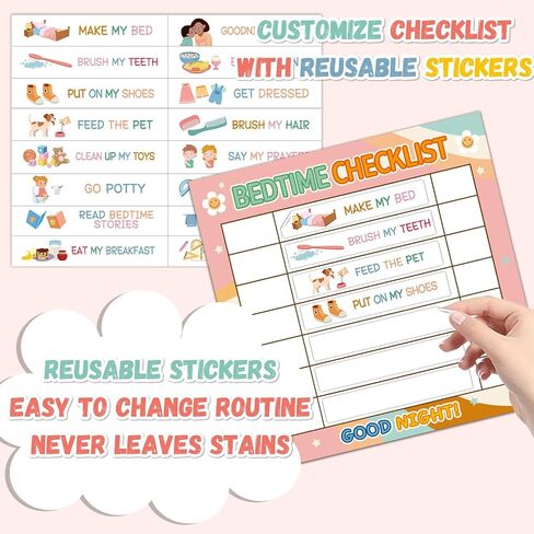 6Pcs Groovy Daily Schedule for Kids Schedule Board for Home Reward Chart Retro Boho Bedtime Routine Chart for Toddlers Morning Routine Chart for Kids Daily Routine Chart for Kids Schedule Board in Saudi Arabia