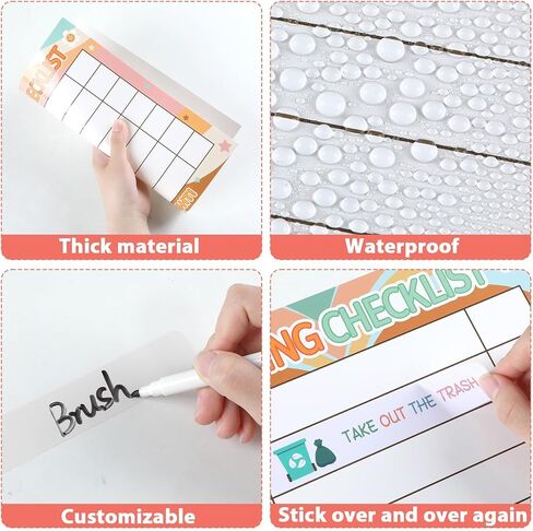 6Pcs Groovy Daily Schedule for Kids Schedule Board for Home Reward Chart Retro Boho Bedtime Routine Chart for Toddlers Morning Routine Chart for Kids Daily Routine Chart for Kids Schedule Board in Saudi Arabia