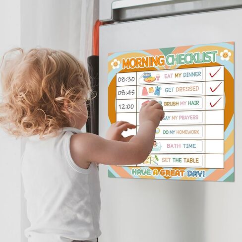 6Pcs Groovy Daily Schedule for Kids Schedule Board for Home Reward Chart Retro Boho Bedtime Routine Chart for Toddlers Morning Routine Chart for Kids Daily Routine Chart for Kids Schedule Board in Saudi Arabia