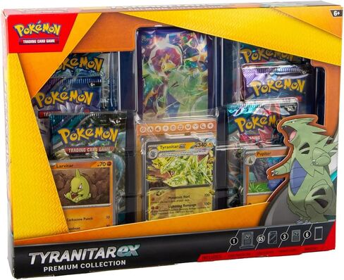 صندوق مجموعة بطاقات بوكيمون التجارية Tyranitar Ex Premium Collection in Saudi Arabia