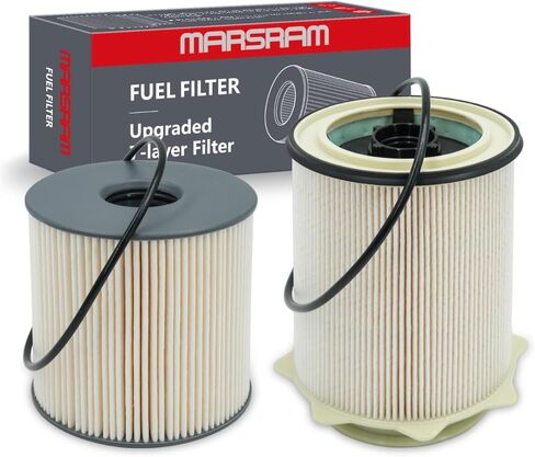 Marsram Fuel Filter Water Separator Set Fits for 2013 2014 2015 2016 2017 2018 Dodge Ram 2500 3500 4500 5500 6.7L Cummins Diesel Turbo Engines, Replace 68197867AA, 68157291AA, 68065608AA in Kuwait