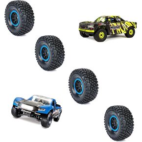 عجلة وإطارات هواية RC مسبقة اللصق من RCAWD لـ ARRMA Mojave 6S ولـ Traxxas UDR ترقيات غير محدودة لسباق الصحراء، 1/7 أجزاء من إسفنج النايلون المطاطي #ARA550065، #ARA550069#8474X #8474 أزرق