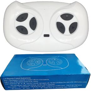 2.4G Bluetooth Remote Control Powered Transmitter for Kids RC Start Ride On Toys Electric Car Replacement Parts with White RC 12V Remote Controller Box SUV Truck JR1602 Big Steering Wheels