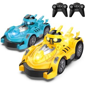 2 Pack Remote Control Cars Toys for Ages 6-12, 2.4 Ghz Remote Control Car with LED Light & Music, Christmas Birthday Gifts for Boys Girls Aged 6-12