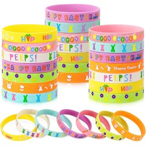 JUNEBRUSHS 42pcs Motivational Silicone Bracelets Rainbow Colors Inspirational Accessories Wristbands for Kids Teens Teacher Classroom Home Office Party Favor Gifts Supplies (14 Designs)