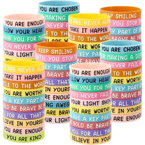 JUNEBRUSHS 120pcs Autism Awareness Silicone Bracelets Puzzle Pieces Ribbons Pattern Inspirational Motivational Rubber Wristbands for Autism Awareness Birthday Decoration Kids Party Favor Gift Supplies