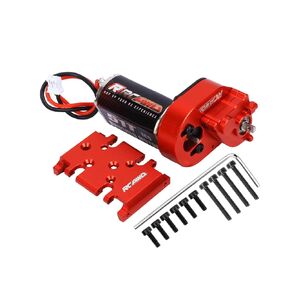 RCAWD Barrage 51T 180 Motor Metal Gearbox Combo Transmission Set for 1/24 ECX Barrage RGT FTX 1/24 Series Upgrades Part Black