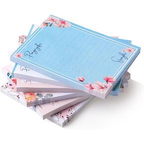 Mr. Pen- Lined Sticky Notes, 3"x4", 6 Pads, Floral Sticky Notes, Sticky Note, Self-Stick Note Pads, Sticky Pads Sticky Notes Aesthetic, Colorful Sticky Notes, Sticky Notes Bulk Sticky Notes