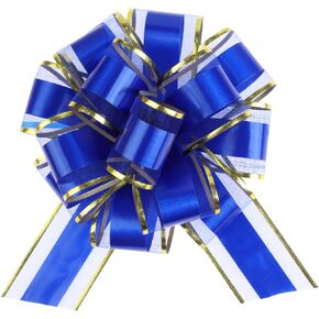 6 Pieces Large Pull Bows, 6 inches Gift Bow, Christmas, Party Birthday Gift Bow, Wedding Ribbon Bows for Wrapping Boxes or Baskets Decorations, Valentine's Day Gift Decorations Bow (Black)