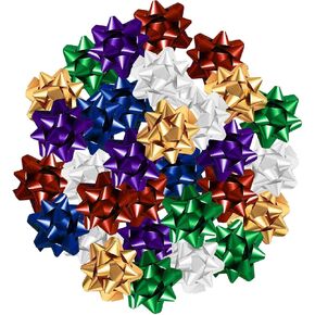 2" Medium Size Gift Bows – (Pack of 30) Assorted Colored Pre-Made Present Bows - Ready to Use Peel and Stick Solid Color Present Bows for Many Gift Giving Occasions Holidays Birthdays Christmas