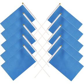 25 Pack White Small Mini Flags On Sticks,Hand Held Solid White DIY Graffiti Flag,Party Events Celebration,School,Grand Opening,Kids Birthday,Sports Clubs,Flower Pot