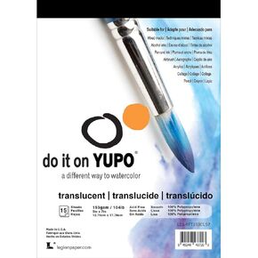 Legion Yupo Translucent Polypropylene Pad, 5 x 7 inches, 104lb, 15 Sheets (L21-YPT153CL57)