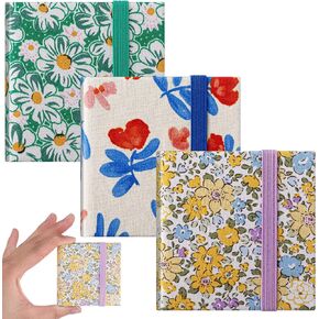 Chiisong 3 Pcs Mini Watercolor Sketchbook 2.4 x 2.4 Inch Portable Square Watercolor Notebook 20 Sheets Textured Drawing Papers Watercolor Book for Artist Painter Art Beginner Supplies (Chrysanthemum)