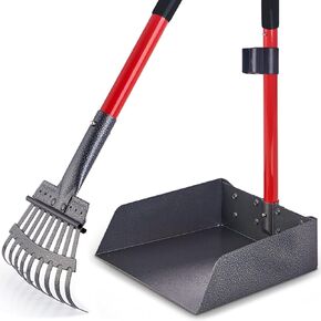 Heavy-Duty Dog Pooper Scooper Set, Yard & Grass Use