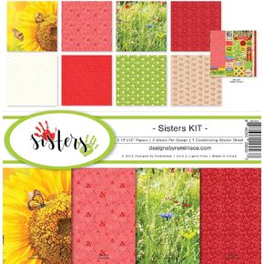 Reminisce Sisters Scrapbook Collection Kit,White 12x12 inches