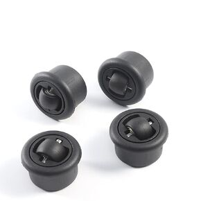 Office Chair Castors, 4 Pack Glide Castors for Office Chair Wheel Replacement Silent Caster for Furniture Plastic Swivel Castor Wheels Universal Rolling Chair Wheels, 50mm Diameter (Black)
