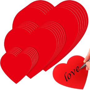 Ferraycle 108 Pcs Paper Hearts Stars Cut Outs Large Cutouts Hearts Star Shaped Paper Cutouts Double Sided Cardstock Decor for Kids Bulletin Board Craft Wall Classroom Decoration (Sweet Style)