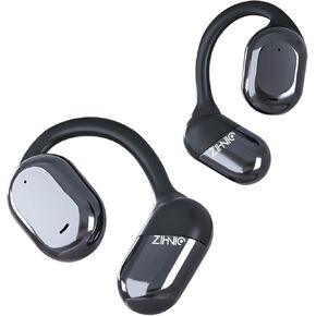 ZIHNIC S05A Wireless 3-Mode Translation Earphones - Real-Time Language Translation, 138 Languages Included, Comfortable Ear Hooks, IPX5 Waterproof, Compatible with Phone, Android Phone-Black