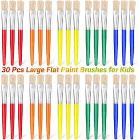 30Pcs Paint Brushes, Anezus Round Paint Brushes for Kids Classroom Toddlers Paint Brush Set for Touch Up Preschool Daycare Washable Acrylic Paint Pumpkin Painting