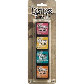Ranger THoltz Ink Pad Set 1 Tim Holtz Distress Mini InkSet, Multicolor