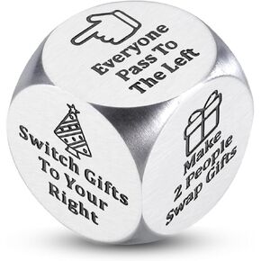 Santa Swap Gift Exchange Dice Stocking Stuffers for Family Friends Christmas Party Santa Exchange Dice Game Funny Xmas Gifts for Women Men Adults White Elephant Gifts Party Swap Dice