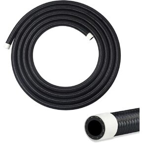 6AN Fuel Line, 6AN 3/8 inch CPE Fuel Hose, 10FT Transmission/Oil Cooler Lines, Nylon Braided Fuel Line Hose.