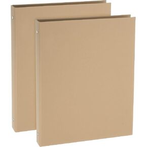 PATIKIL B5 Binder Cover, 2 Pcs 9 Round Ring Binder Protector Kraft Paper Binder Shell Hardcover for Meeting Notebook Folder, Black