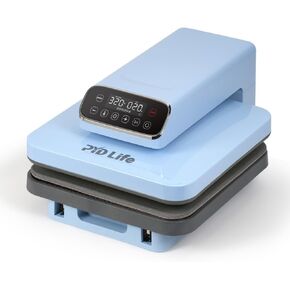 PYD Life 120 V Auto Heat Press Machine for T Shirts 15" x 15" Touch Screen Light Blue Smart Heat Press for Sublimation Blanks Ornaments Frames Bags Sublimation DTF Vinyl Printing