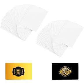 50pcs Sublimation Metal Business Cards, Double-sided Sublimation Blank Card, Blank Metal Card with 0.22mm Thick for Office Customization Promotional Business VIP Cards