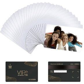100 Pieces Sublimation Metal Business Cards Which Can Be Sublimated Both Sides,3.38 x 2.12 x 0.0078 Inch Blank Sublimation Metal Name Card for Color UV Print (100 Pcs Metal Business Cards)