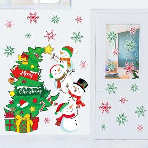 JarThenaAMCS Christmas Cutouts Christmas Bulletin Board Decorations Xmas Tree Snowman Snowflake Cardboard Cutouts for Winter Holiday School Classroom Home Wall Decor