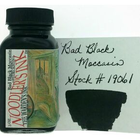 Bad Black Mocassin 3 oz Fountain Pen Bottled Ink-Bulletproof by Noodlers Ink