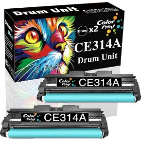 Compatible CE314A Imaging Drum Replacement for HP 126A CE314 314A Work with Color Pro MFP M176n M177fw TopShot M275 MFP CP1025 Color CP1025nw Color Printers (2-Pack)