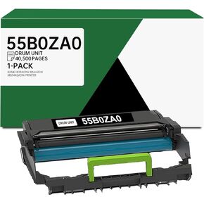 B3340 55B0ZA0 Black Imaging Drum Unit Compatible with Lexmark B3340dw B3442dw MB3442adw Printer( 40,500 Pages, 1-Pack)