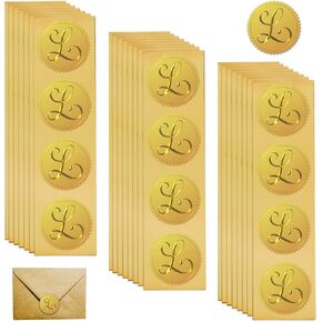 freebloss 100pcs 2 '' رسالة مغلف ختم ملصقات منمنمة "b" تصميم تنقش احباط شهادة الأختام الذهب الزفاف سجل القصاصات ملصقات ملصقات الذهب للأظرف 5x5cm