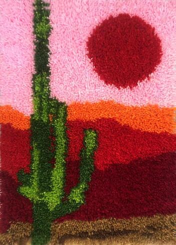 YAKOLECI Latch Hook Kits for Adults, Color Printed DIY Rug Crafts Arts Carpet for Home Decoration Festival Gift 23.6''X15.8'' (Christmas Tree Socks) in Saudi Arabia