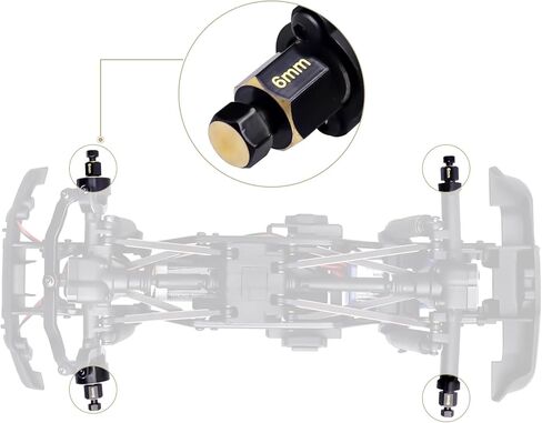 HobbyPark Brass Front Steering Knuckles Caster Blocks C-Hubs Weights Wheel Hex for 1/18 Traxxas TRX4M Upgrades Replacement w/Bearings in Kuwait