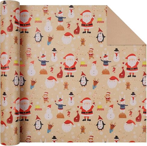 لفة ورق تغليف عيد الميلاد من Aimyoo Sports Dinosaur Kraft، ورق تغليف هدايا عيد الميلاد 17 بوصة × 32 قدم in Kuwait