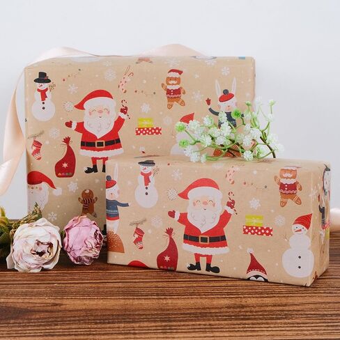 لفة ورق تغليف عيد الميلاد من Aimyoo Sports Dinosaur Kraft، ورق تغليف هدايا عيد الميلاد 17 بوصة × 32 قدم in Kuwait