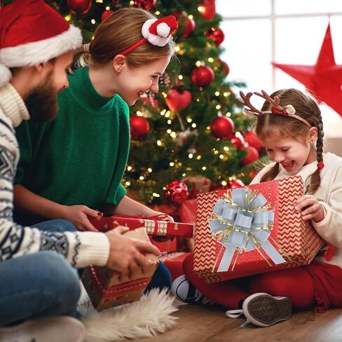 6 Pieces Large Pull Bows, 6 inches Gift Bow, Christmas, Party Birthday Gift Bow, Wedding Ribbon Bows for Wrapping Boxes or Baskets Decorations, Valentine's Day Gift Decorations Bow (Black) in Kuwait