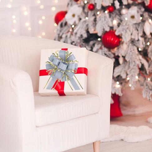 6 Pieces Large Pull Bows, 6 inches Gift Bow, Christmas, Party Birthday Gift Bow, Wedding Ribbon Bows for Wrapping Boxes or Baskets Decorations, Valentine's Day Gift Decorations Bow (Black) in Kuwait